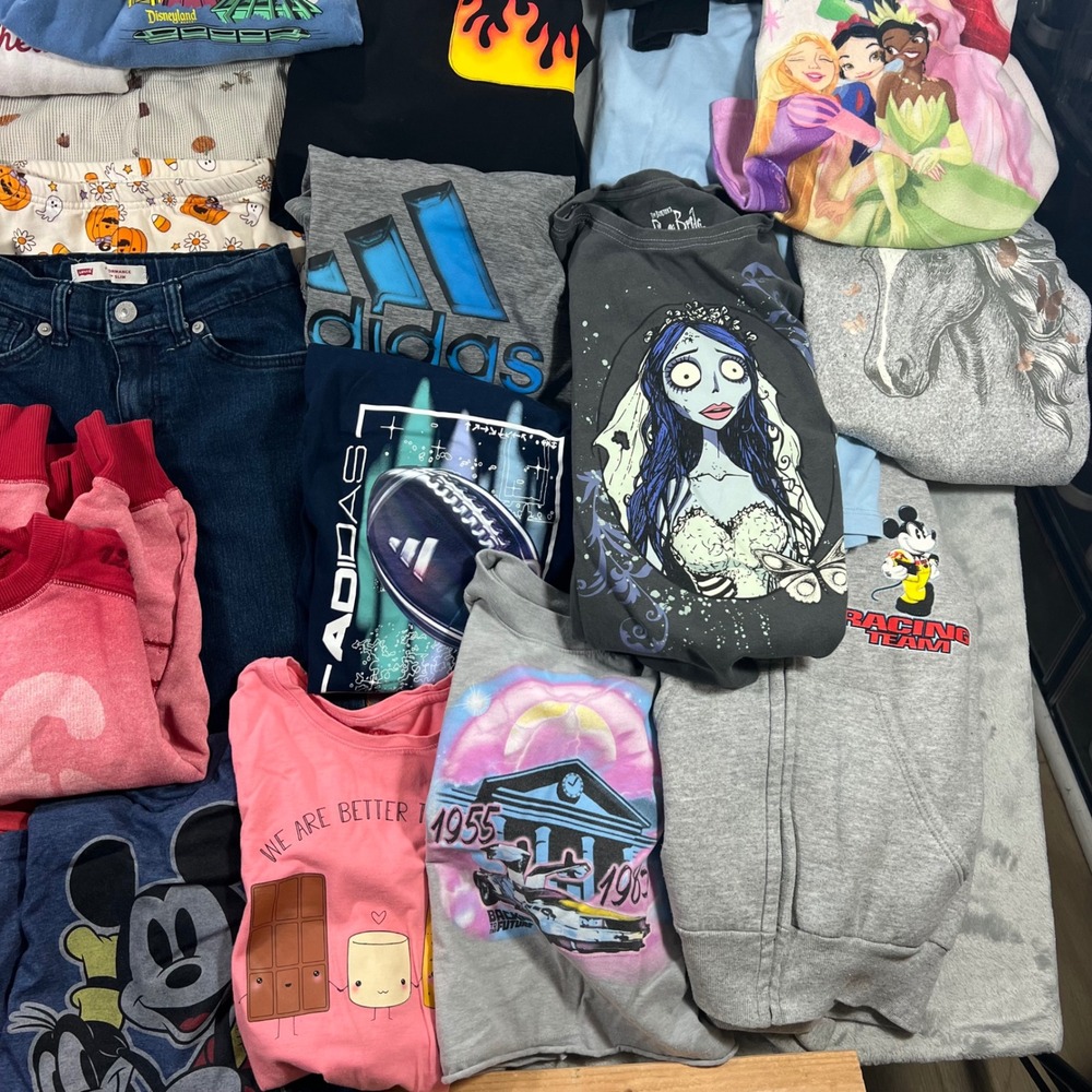 Kids Clothing Lot 36pc Size 6-Teen Zara Nike Disney Adidas Character Mix Winter - Picture 7 of 14